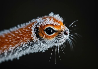 Fototapeta premium Frozen Squirrel with Frost