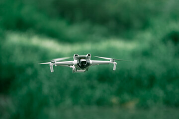 Close-up of drone in mid-flight