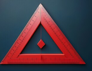red triangle ruler