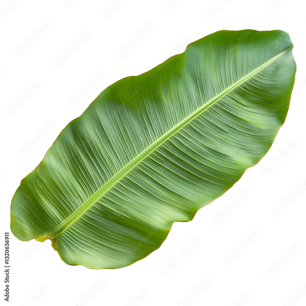 Leinwandbilder a striking banana leaf with intricate vein patterns slightly curled edges and a natural shine perfec
