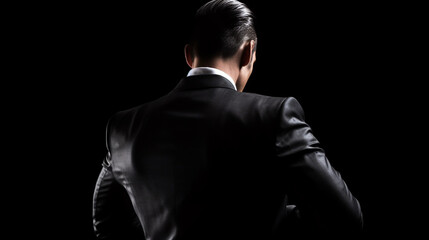 Businessman in handcuffs arrested for financial fraud, sitting in interrogation room