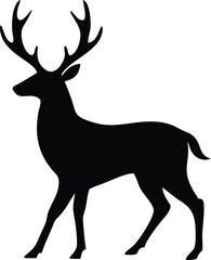 Obraz premium deer silhouette vector