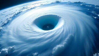 A Serene View of a Hurricane's Heart from Space