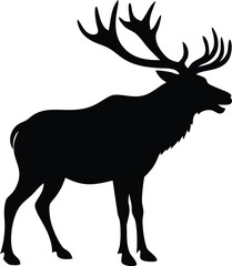 deer silhouette vector illustration