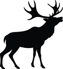deer silhouette vector illustration