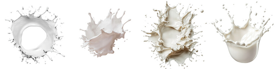 Fototapeta premium Mesmerizing abstract art showcasing a dynamic explosion of liquid with milky creamy bubbles bursting and splashing in a captivating display of movement flow and texture