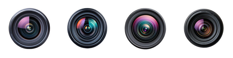 Assortment of professional in various sizes and focal lengths for photography videography and filmmaking purposes  These offer diverse optical capabilities and creative potential for media production