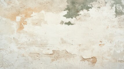 Fototapeta premium Weathered Wall Texture with Peeling Beige and Green Paint