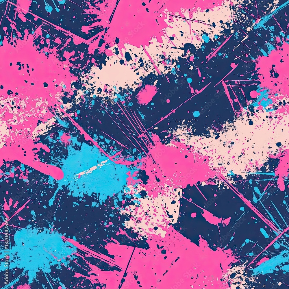 Poster abstract spatter seamless pattern jagged edges random burst design