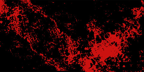 Abstract grunge red paint spill background. Blood spill on black background