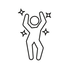 dancing icon outlines