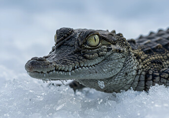 Obraz premium Crocodile scale detail face