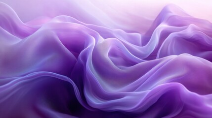 Obraz premium An abstract display of flowing, dreamy fabric in shades of purple and violet, evoking a sense of elegance and serenity. 