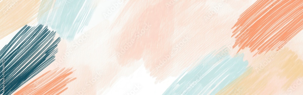Leinwandbilder Soft pencil strokes create dashed lines in muted tones for an artistic and textured effect on canvas surface