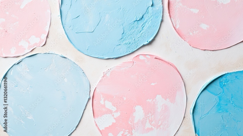 Aufkleber Soft pastel strokes create a calming visual display on a neutral backdrop in an artistic arrangement