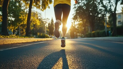 Morning jog for fitness