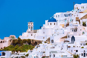 Fototapeta premium church and houses in Santorini, Greece