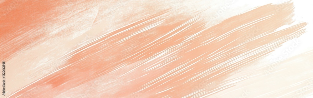 Poster Muted peach pencil strokes create a calming gradient effect in a minimalist design suitable for various artistic applications