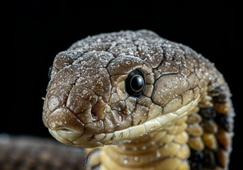 Obraz premium Snake Face Close-up Snow