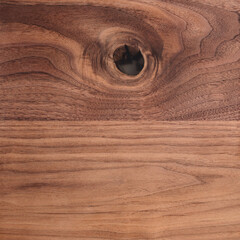 Texture of sanded raw black walnut wood without finish