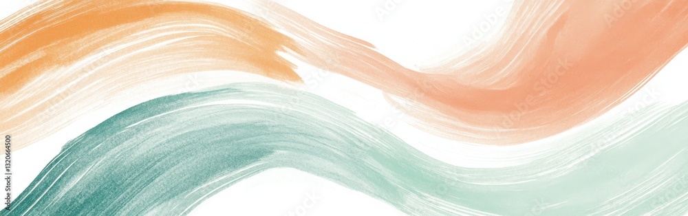 Poster faint pencil strokes create sweeping arcs in muted mint and soft peach hues across a minimalist back