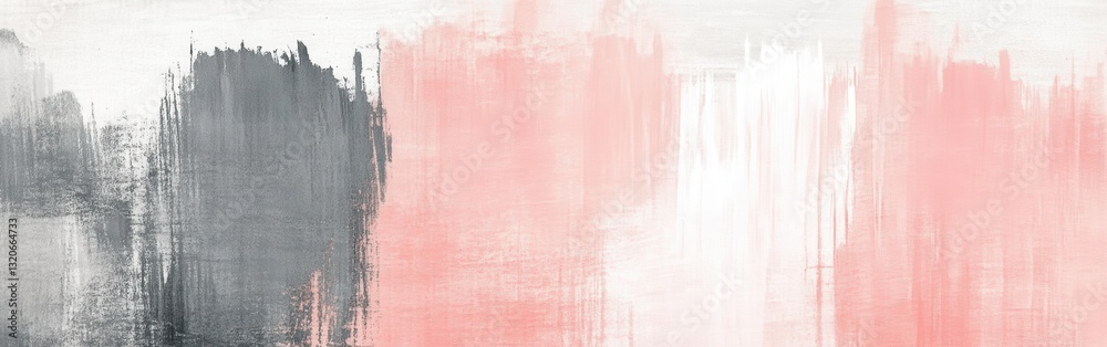 Aufkleber Abstract composition using elegant pencil strokes and soft washes in muted colors with torn edges creating depth and texture