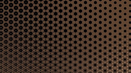 Abstract geometric background - Hexagonal mosaic with Brawn gradient background 4K