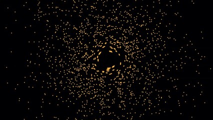 Stunning Cosmic Scene Featuring a Dark Black Hole Surrounded by a Brilliant Blue Accretion Disk and a Distant Planet Against a Starry Background