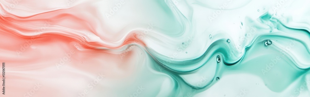 Poster abstract composition of flowing pencil strokes in various colors creating a serene and dynamic visua