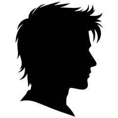 Silhouette portrait of a man's shadow