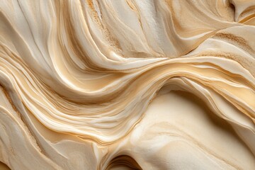 Creamy, swirled, caramel-like texture