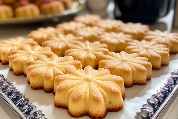 Classic buttery shortbread cookies with golden crust