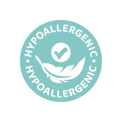 Hypoallergenic vector label. Sticker for material, cosmetics or skin care.	