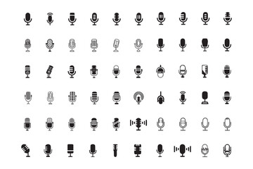 Clean and minimalist microphone icon in vector EPS format, designed for audio, sound, and music-related projects. 