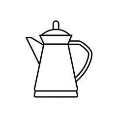 a vector illustration of a coffee pot.