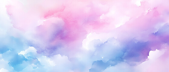 Abstract watercolor background, soft and dreamy, pink and blue shades, copy space