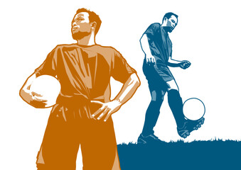 Stylish Football Player Pose