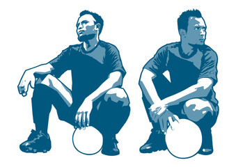 Stylish Football Player Pose