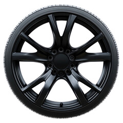 racing car wheel isolated on white