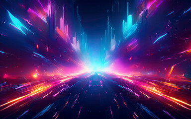 Naklejka premium abstract background with glowing lights