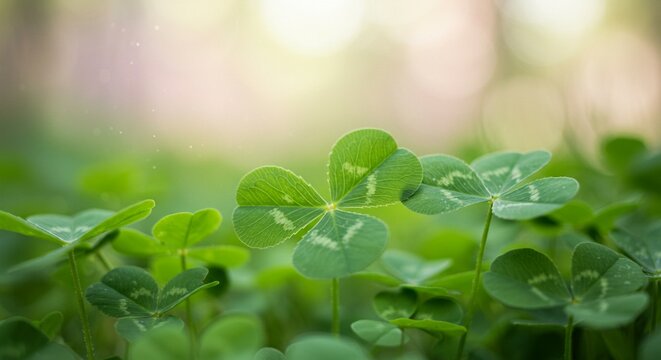 Cloverleaf Close-Up: Serene Green Nature Photography