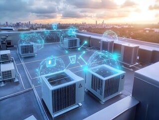 Rooftop HVAC Units with Smart Sensors and Cloud-Based Monitoring for Sustainable Energy Efficiency