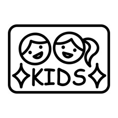 kids Line Icon
