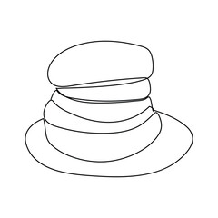 Continuous line drawing Big international hamburger day line art Fast food Vector illustration