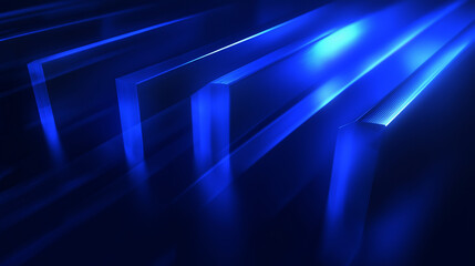 Background, an abstract interpretation of a Gantt chart in the form of several glowing neon stripes