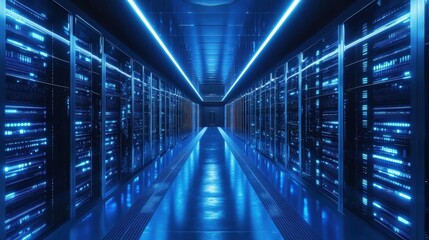 Futuristic server room