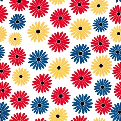 colorful pattern  of various flowers 