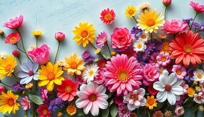 Vibrant floral backdrop for Mother's Day card, design, floral