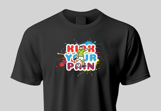 Colorful Tshirt Design For Football Lovers