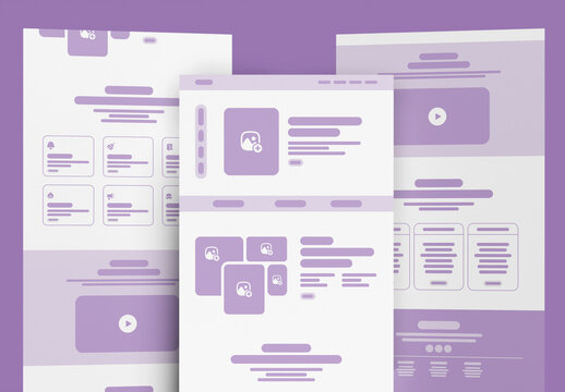 E Commerce Product Landing Page Wireframe UX Layout